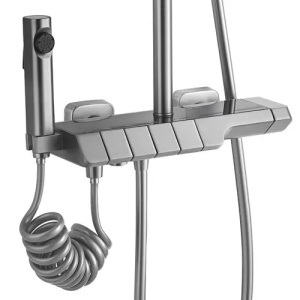 SET PENTRU DUS CU TERMOSTAT REA ROB NICKEL PERIAT INOX, CALITATE SUPERIOARA - Img 2