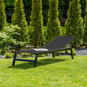 SEZLONG DE GRADINA, LORD, DE CULOARE NEAGRA, DIN METAL SI TEXTILEN, ARTIM GROUP COLLECTION - Img 4