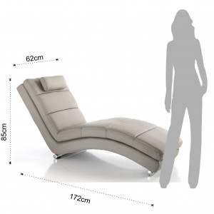 SEZLONG ELEGANT 170CM, SOFIA, COD 2453, STIL MODERN, REALIZAT DIN METAL SI PIELE ECO, DIVERSE NUANTE - Img 4