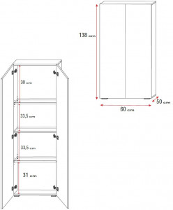 SISTEM MODULAR PENTRU CAMERA COPII ALBASTRU RAJ4 KM DESIGN MODERN - Img 5