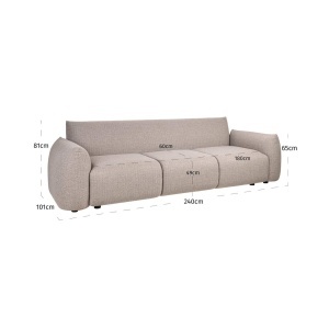 SOFA CU 3 LOCURI PENTRU EXTERIOR DAWSON, GRIEGE ALPIN, 214246, CONFECTIONAT DIN SPUMA, ALUMINIU, POLIESTER SI POLIPROPILENA, RICHMOND INTERIORS - Img 7