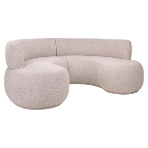 SOFA LIVING ROTUNDA SORROBON DIN METAL, LEMN SI TEXTIL, DE CULOARE MARO, DESIGN MODERN - Img 10