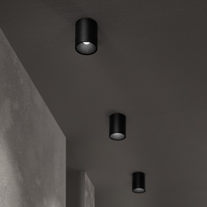 SPOT NITRO PL ROUND D08, NEGRU, DIN ALUMINIU, STIL MODERN - Img 2