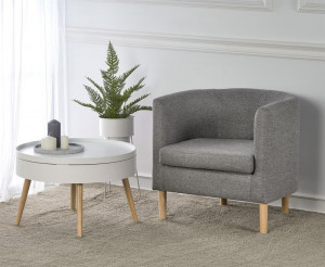 STOC 1 BUC!!!! FOTOLIU CONFORTABIL CLUBBY GRI/NATURAL, STIL MODERN, HALMAR - Img 2