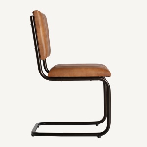 STOC 2 BUC!!! SCAUN DINING ALMSTOCK, MARO, CONFECTIONAT DIN SPUMA, PIELE, METAL, STIL MODERN - Img 3