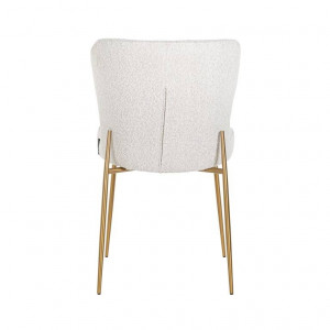 STOC 3 BUC!!! SCAUN DINING ODESSA, ALB/AURIU, DIN TEXTIL PLUSAT SI METAL, STIL MODERN RICHMOND INTERIORS - Img 5