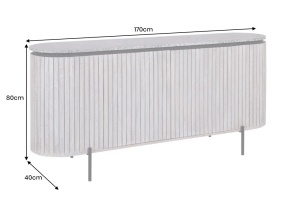 STOC !!! COMODA/BUFET LIVING 170CM, ALDON, DIN LEMN MASIV DE MANGO SI MARMURA, ARTIM GROUP SELECTION - Img 6