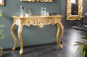 STOC!!! CONSOLA, VENICE AURIU 110CM, DIN LEMN SI POLIURETAN, DESIGN CLASIC