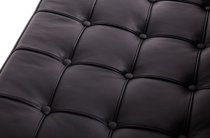 TABURET BARCELON PRESTIGE PLUS NEGRU/CROM, CONFECTIONAT DIN METAL SI PIELE NATURALA, STIL MODERN - Img 2