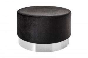 TABURET BAROCK 39606 NEGRU/ARGINTIU STIL MODERN ELEGANT - Img 5