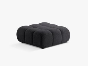 TABURET BELLIS, GRI GRAFIT, CU TAPITERIE DIN TEXTIL BOUCLE ROLF, MICADONI - Img 2