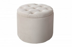 TABURET CU SPATIU DEPOZITARE, BAROCK BEIGE, COD 40738, DIN CATIFEA - Img 5