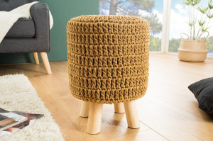 TABURET LEEDS MARO CAFENIU 38679 DESIGN RETRO-SCANDINAV - Img 1