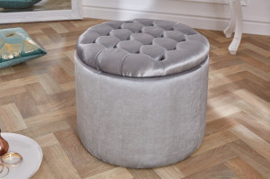 TABURET MULTIFUNCTIONAL BAROCK 39799 ARGINTIU STIL MODERN - Img 1