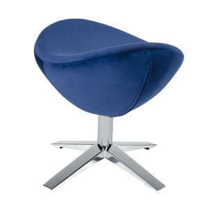 TABURET-SUPORT ALBASTRU TURCOAZ 35 PENTRU PICIOARE EGG SZEROKI VELVET STIL MODERN B2