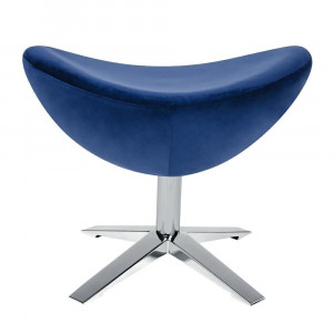 TABURET-SUPORT ALBASTRU TURCOAZ 35 PENTRU PICIOARE EGG SZEROKI VELVET STIL MODERN B2 - Img 2
