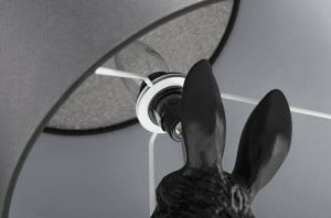 VEIOZA RABBIT, NEAGRA, DIN METAL, ALUMINIU SI TEXTIL, STIL MODERN - Img 7