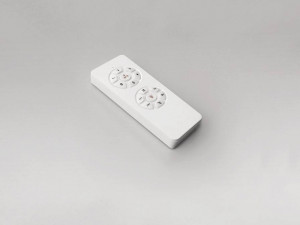 VENTILATOR ASPAS, CU TELECOMANDA, 45/55 CM, NICHEL SATINAT/NEGRU/OPAL, DIN METAL, LEMN SI STICLA, STIL MODERN - Img 6