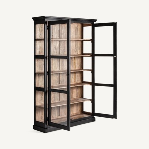 VITRINA CU STICLA, BAVAY 210CM, DIN LEMN DE MANGO, DESIGN COLONIAL, VICAL HOME - Img 3