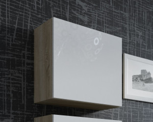 VITRINA LIVING VIGO KWADRAT STEJAR SONOMA/ALB DESIGN MODERN CM