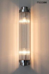APLICA COLUMN 60, ARGINTIE, CONFECTIONATA DIN OTEL SI STICLA, STIL MODERN - Img 2