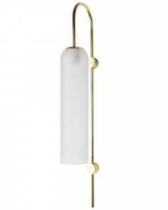 APLICA GOLD APP664-1W, 75 cm, ALB SI AURIU, DIN METAL SI STICLA, STIL MODERN, TU - Img 2