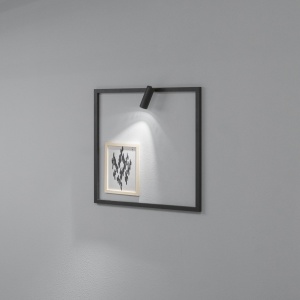 APLICA SYNTESI AP SQUARE, NEGRU, DIN ALUMINIU, STIL MODERN - Img 2