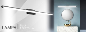 APLICE LED BAIE ALB APP375-1W, 20W, 100 cm, NEGRU, DIN METAL, STIL MODERN, TU - Img 8