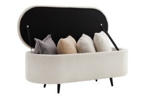 BANCA CU SPATIU DEPOZITARE, VOQUE 110CM, MATERIAL BOUCLE, ARTIM GROUP SELECTION - Img 4