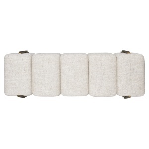 BANCUTA , DIN METAL SI TEXTIL, CULOARE CREM, RICHMOND INTERIORS - Img 6
