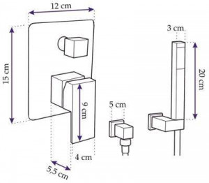 BATERIE DUS REA RAINFORCE, CROM, DESIGN MODERN SI ELEGANT, CALITATE SUPERIOARA, REA