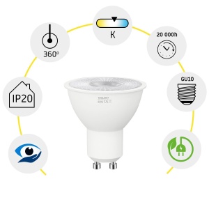 Bec cu LED RSL045 GU10 7W Cold - Img 2