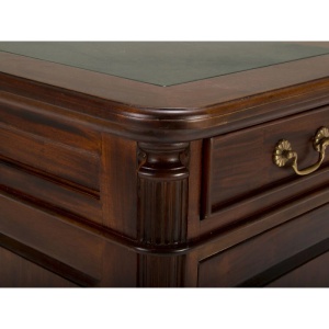 BIROU DE LUX CAMBRIDGE 180CM, DIN LEMN MASIV, CULOARE MARO, ARTIM SELECTION - Img 3