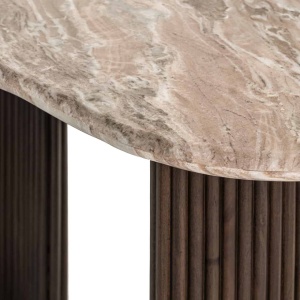 BIROU RASHFORD BLUSH 213522, CONFECTIONAT DIN MARMURA, MDF SI OTEL INOXIDABIL, CULOAREA MAROASPECT DE MARMURA, STIL MODERN - Img 6