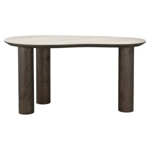 BIROU RITZ, 150 CM, BEJ/MARO, DIN MDF SI TRAVERTIN, RICHMOND INTERIORS - Img 4