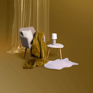 Blană artificială, alb, 60x90, RABIT NEW TYP 7, 0000229889 - Img 4