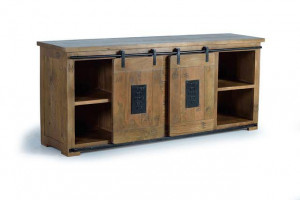 BUFET 190CM, DIN LEMN DE MANGO/METAL, 2 USI SI 6 SERTARE, GINER Y COLOMER - Img 4