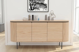 BUFET, ATELIER 160CM, FURNIR DE STEJAR SI PICIOARE DIN METAL, CULOARE NATUR, ARTIM GROUP SELECTION - Img 8
