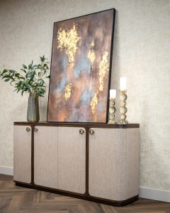 BUFET DINING WILLOX, REALIZAT DIN METAL, LEMN DE STEJAR, MDF SI IN, CULOARE BEJ, DESIGN DEOSEBIT, RICHMOND INTERIORS - Img 9