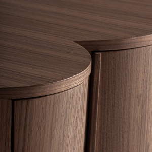BUFET GIFHORN 242CM, DIN FURNIR DIN LEMN DE NUC SI MDF, DESIGN CONTEMPORAN, VICAL HOME - Img 8
