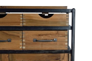 BUFET LIVING 140CM, COD 1457, DIN LEMN DE TEC SI METAL, ARTIM GROUP SELECTION - Img 4