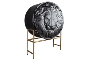 BUFET LIVING 140CM, LION 3D, DIN LEMN MASIV DE MANGO SI METAL AURIU, ARTIM GROUP SELECTION - Img 6