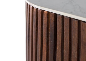 BUFET LIVING, 150CM, LEMN MASIV DE MANGO CU FINISAJ NUC SI MARMURA SINTETICA, DESIGN ELEGANT, ARTIM GROUP SELECTION - Img 6