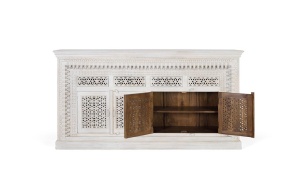 BUFET LIVING 190CM, COD 1514, DIN LEMN DE MANGO, ALB ANTICHIZAT, ARTIM GROUP SELECTION - Img 2