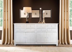 BUFET LIVING LAHORE 200CM, DIN LEMN DE MANGO, CULOARE ALB ANTICHIZAT, ARTIM GROUP SELECTION - Img 2