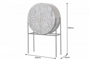 BUFET/ORGANIZATOR DECORATIV, 160CM, LEMN MASIV SI OS, MODEL DEOSEBIT, ARTIM GROUP SELECTION - Img 7