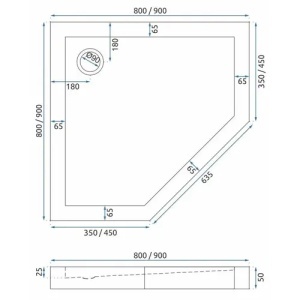 CABINA DE DUS DIAMOND 90X90, CUPRU PERIAT, CU CADITA DIAMOND ALBA, CALITATE SUPERIOARA - Img 7