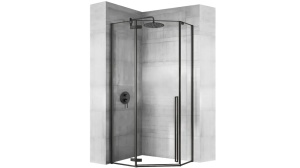 CABINA DE DUS REA DIAMOND, 100x100CM, NEGRU MAT, DIN STICLA, CALITATE SUPERIOARA