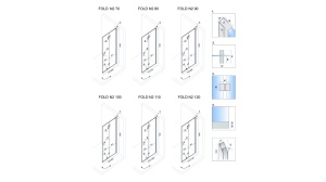 CABINA DE DUS REA FOLD N2 MODUL, PLIABILA, 90x100 CM, CROM, DIN STICLA, CALITATE SUPERIOARA - Img 7