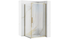 CABINA DE DUS REA RAPID SWING, 90x80CM, AURIU, DIN STICLA, CALITATE SUPERIOARA